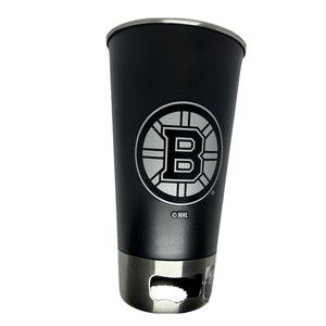 BOSTON BRUINS Metal NHL Team PINT Cup with Dual OPENERS Collectible Fan Gift